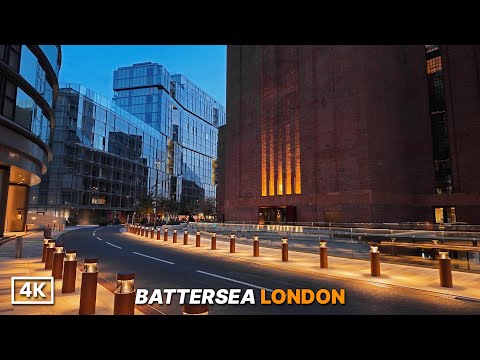 Early Morning London Walk | Battersea Power Station, Thames & Chelsea Bridge | London 4K HDR