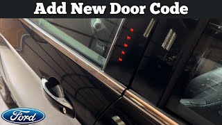 How To Add A New Keypad Code To 2013 - 2019 Ford Escape - Create Driver