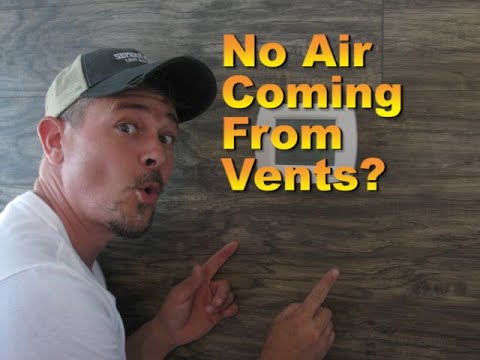 Part of a video titled No Air Coming from Vents? Check this First!! - YouTube