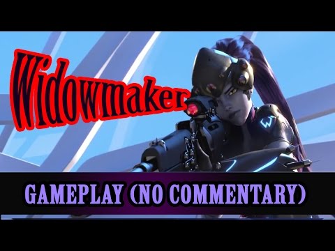 Overwatch (720 HD): Widowmaker Gameplay: Widow's Kiss - (NO COMMENTARY) Video