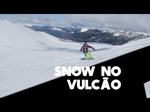 Snowboard em um vulcão no Chile