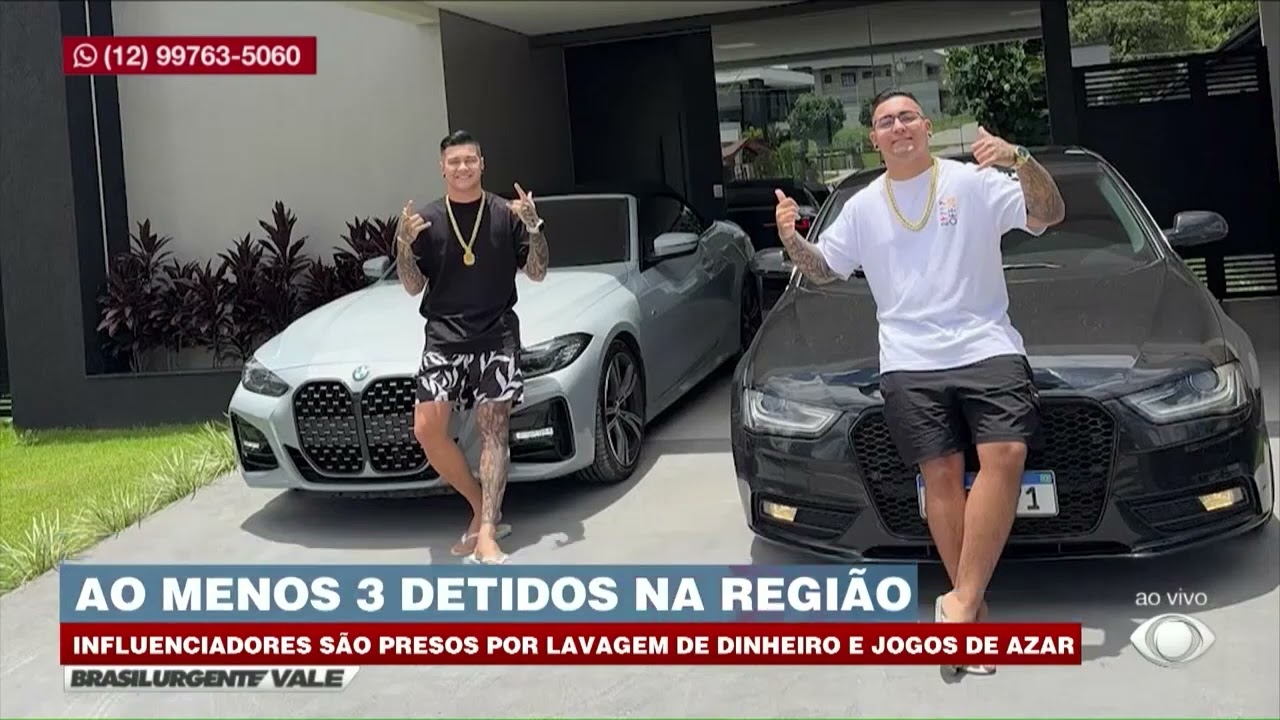 Influenciadores são presos por lavagem de dinheiro e jogos de azar