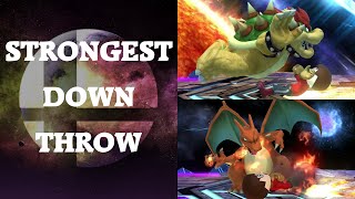 Super Smash Bros. 4 - Who has the strongest Down Throw?