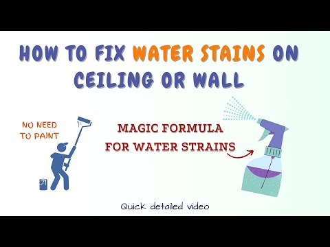 How to Fix Yellow/Dark Water Stains on Ceiling or Wall