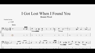 Ronnie Wood - I Got Lost When I Found You (bass tab)