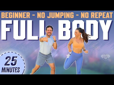 25 Min Full Body HIIT for Beginners | No Equipment, No Jumping, All Standing