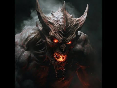 Demonic minions of hell with music and voice over