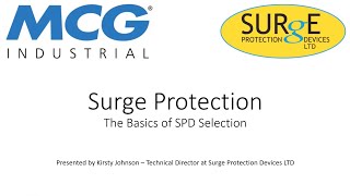 MCG Webinar - Surge Protection: The Basics of SPD Selection