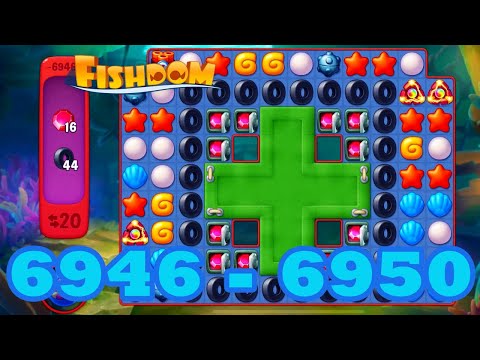 Fishdom Level 6946 - 6950 HD Walkthrough | 3 match puzzle | gameplay | android | 6947 | 6948 | 6949