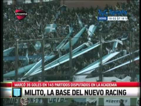 INFORME DE MARRÓN SOBRE MILITO EN RACING