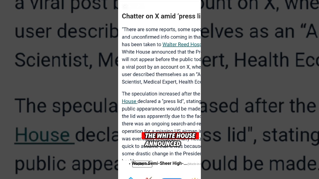 Donald Trump's health concerns spark frenzy on social media, White House blames #shortvideo