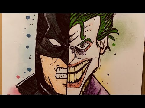 Batman VS Joker - drawing with Flo