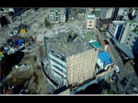 [재해사례] 콘크리트 해체작업 중 건물 무너짐