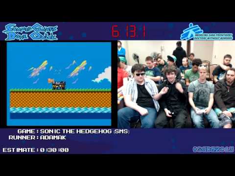Sonic The Hedgehog :: SPEED RUN (0:18:27) *Live at #SGDQ 2013* [Master System]