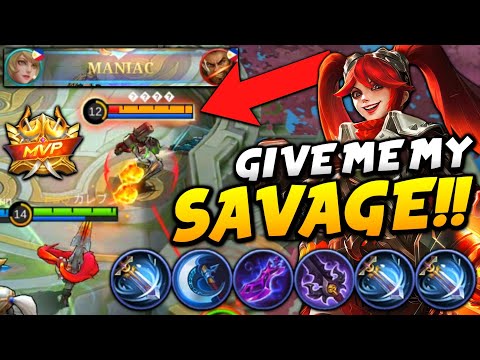 PLEASE GIVE ME MY SAVAGE!! 24 KILLS + MANIAC! LAYLA MAX ATTACK SPEED BUILD | Top 1 Global Layla