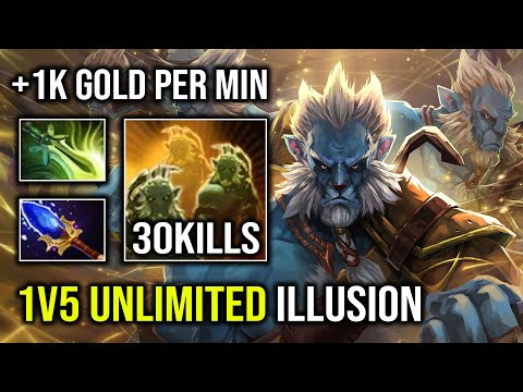 How to Get 1K Gold Per Minute with 1v5 Ultra Carry Phantom Lancer Dota 2