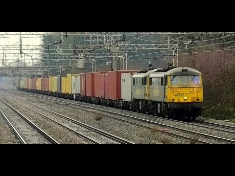 LAST video of Freightliner CANS, 86613 & 86632, Acton Bridge, 2nd February 2021
