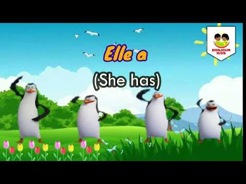 Verbe avoir au présent de l'indicatif -(Cartoon) Verb To  Have In French -Song