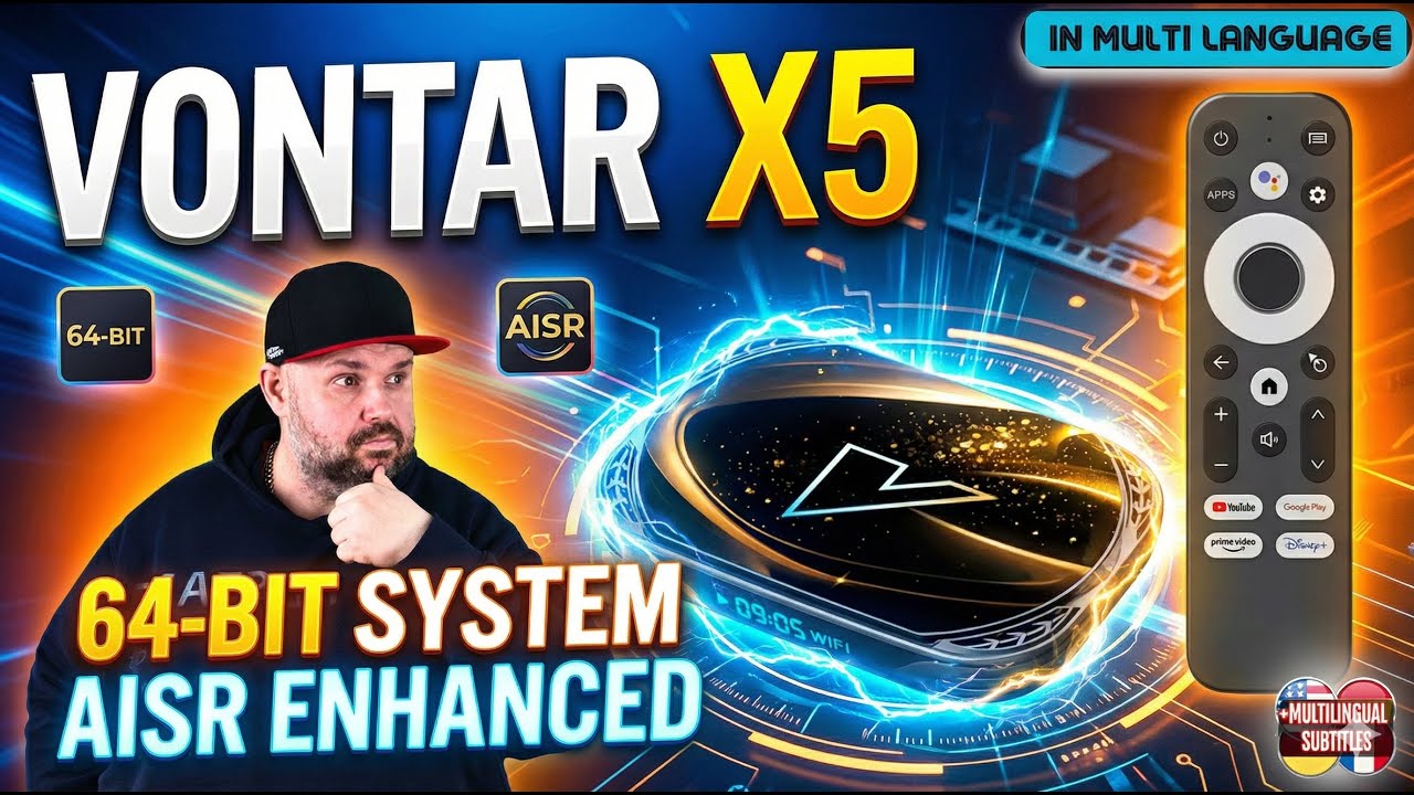 БЮДЖЕТНЫЙ ТВ БОКС VONTAR X5 на Amlogic S905X5M (S905A). ХОРОША ЛИ 64 БИТ СИСТЕМА И AISR УЛУЧШЕНИ