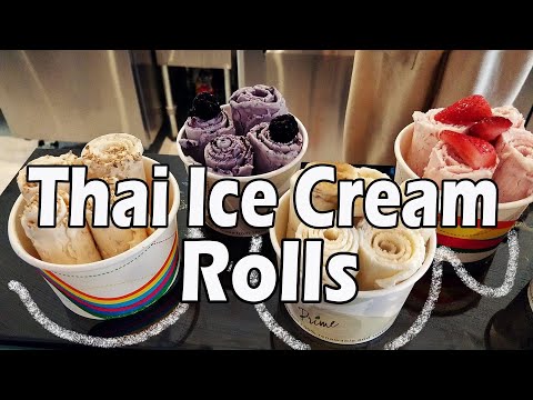 Thai Ice Cream Rolls in Phuket, Thailand