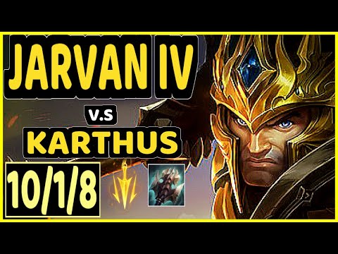 DAT (KITZUO) (JARVAN IV) vs KARTHUS - 10/1/8 KDA JUNGLE GAMEPLAY - NA Ranked GRANDMASTER