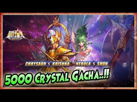 5.000 CRYSTAL GACHA..!! NEBULA SHUN & KRISHNA - Saint Seiya Awakening