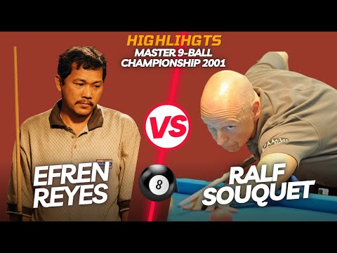 EFREN REYES vs RALF SOUQUET -The Magician vs The Kaiser – A Tactical 9-Ball War at Master 2001