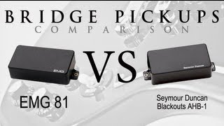 EMG 81 vs BLACKOUTS - Active Bridge Pickup Metal Tone Comparison / Review #1