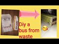 Diy A Bus From Water Box And Newspaper