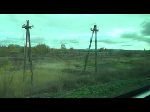 Прибытие на ст.Агрыз в тонированной электричке