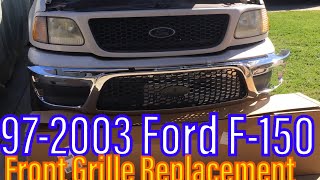 How To Replace Front Grille On 97 98 99 00 01 02 03 Ford F-150 & Expedition Grille Replacement