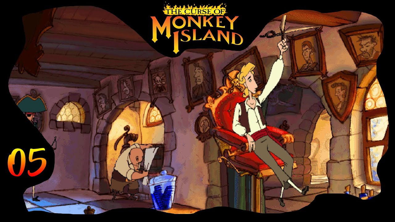 #thecurseofmonkeyisland Folge05 - Friseursalon mit RATZ FATZ Haarschnitt! #youtubestar #gameplay