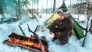 Extreme Winter Camping: Surviving -35°C | Bushcraft Survival in Extreme Cold 🥶