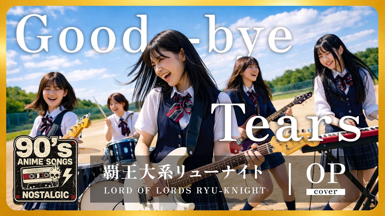 覇王大系リューナイト 1st OP｜Good-bye Tears（高橋由美子）｜懐かしの90年代アニソンを女子高生バンドカバー【AI cover】Anime opening