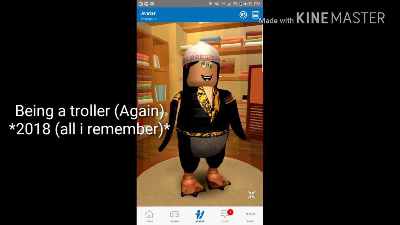 My ROBLOX character evolution 2016 - 2018