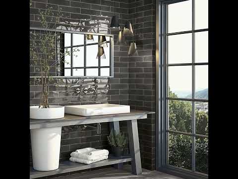 Carrelage mur effet zellige Scénario noir 7,5x30 cm