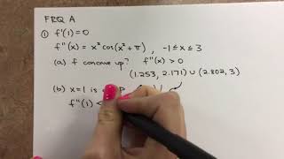 Unit 5 FRQ A #1