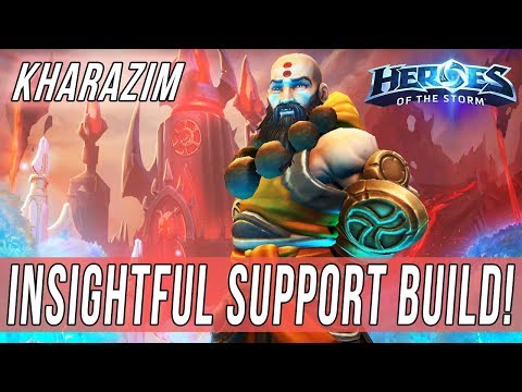 KHARAZIM, INSIGHTFUL SUPPORT BUILD! - SOLO QUEUE SILLINESS [Heroes Of The Storm]