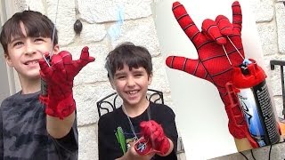 The Amazing Spider-man 2 Mega Blaster Web Shooter and Glove with Robert-Andre and William-Haik!