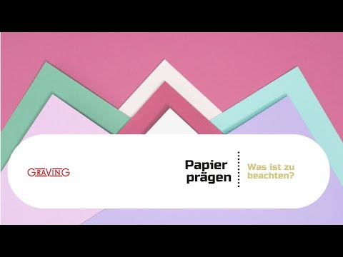 Papierprägung ist vielseitig: Wie funktioniert Papier prägen?