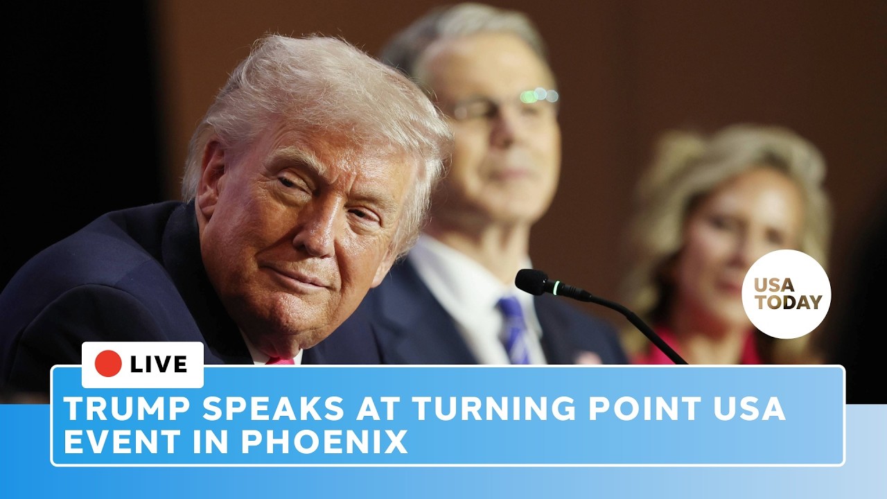 Live: Trump delivers keynote speech at Turning Point USA event in Phoenix featuring Erika Kirk