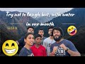 Try not to laugh but, with water in our mouth 😂 | Challenges | Try it | Much fun | Family