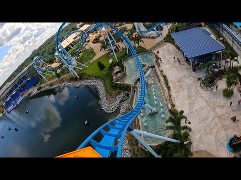 Pipeline: The Surf Coaster On Ride POV - SeaWorld Orlando