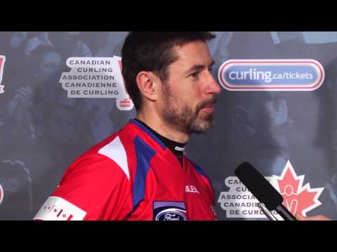 Draw 13 Media Scrum - 2013 Ford World Men's Curling Championship