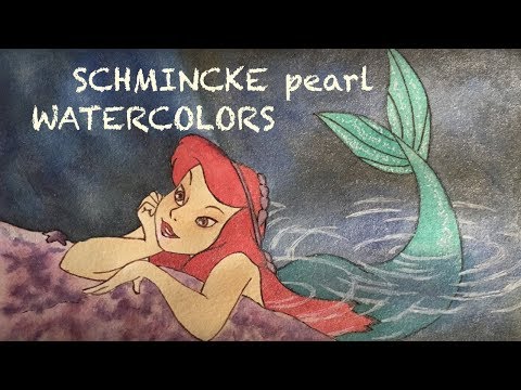 Schmincke Pearl Watercolors: Mermaid + Butterflies!