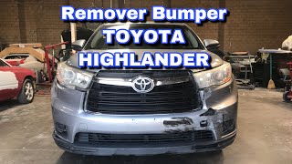 Como Remover Front Bumper o  Defensa  Toyota highlander
