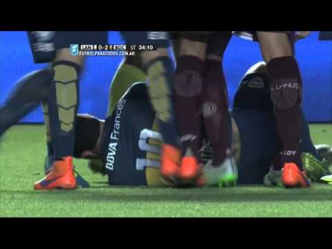 Patada de Gómez a Tevez. Lanús 0 - Boca 2. Semifinales. Copa Argentina 2015. FPT.