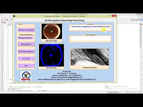 Iris Recognition Using Image Processing Full Matlab Project With Source Code
