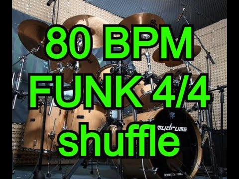 FUNK beat Shuffle 80 bpm (no Fills) - Drums