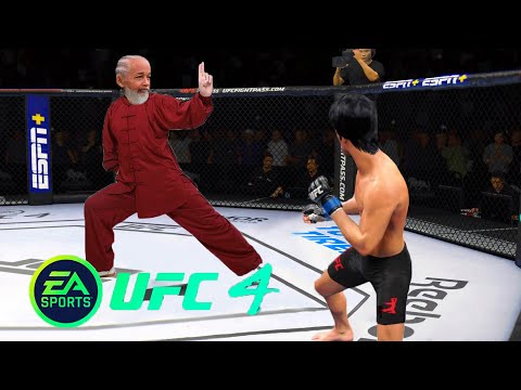 UFC4 Bruce Lee vs Old Ninja Dragon EA Sports UFC 4 PS5